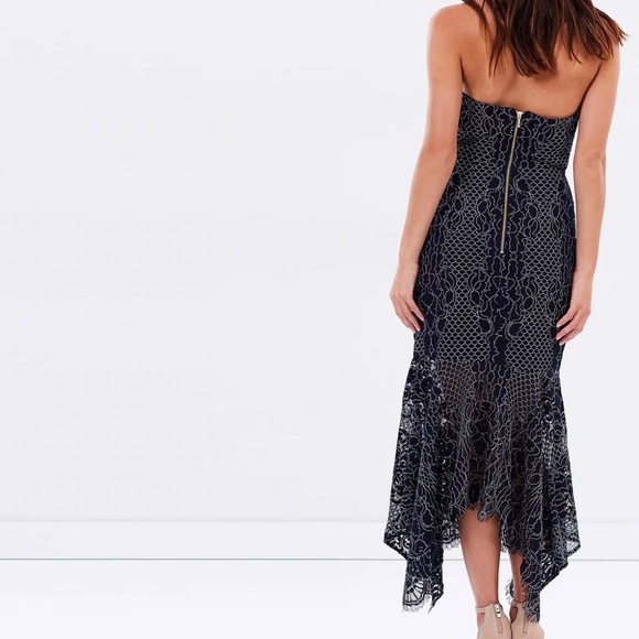 Shona Joy Navy Lace Midi Dress - Picture 2 of 6